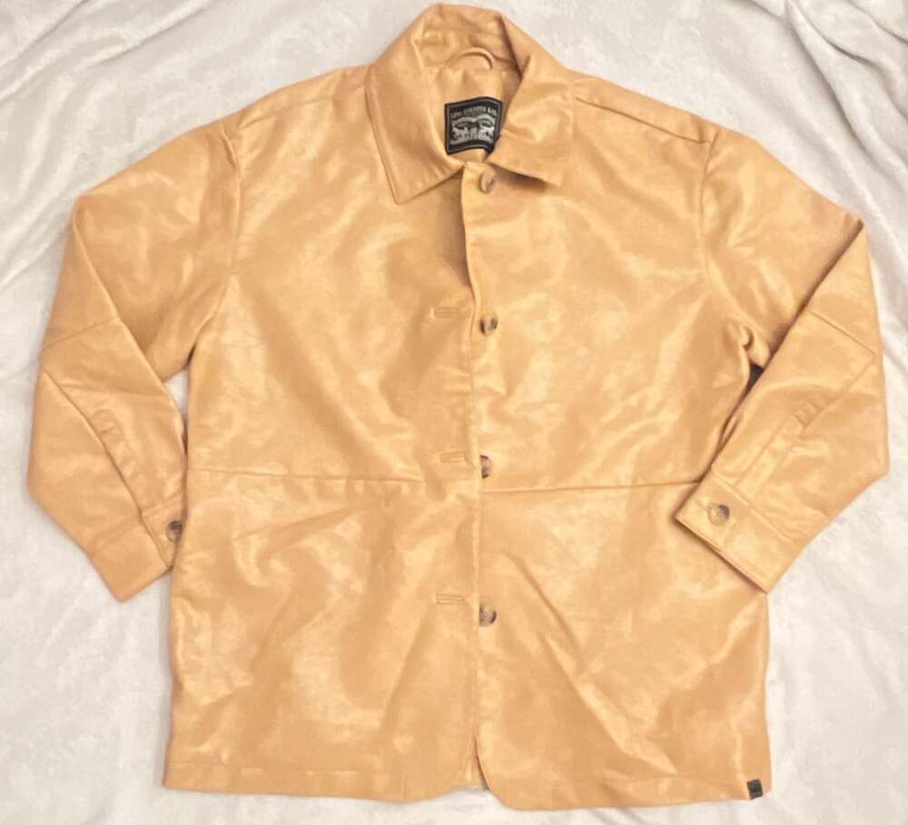Levi's Faux Leather Shirt Jacket Tan Polyurethane